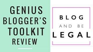 BLOG AND BE LEGAL COURSE  GENIUS BLOGGER'S TOOLKIT BUNDLE HIGHLIGHT REVIEW