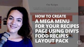 How to Create a Mega Menu for Your Recipes Page using Divi's Food Recipes Layout Pack