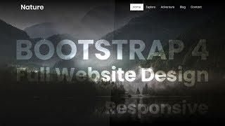 Bootstrap Responsive Website Design Start To Finish | Html5 CSS3 and Bootstrap 4 | Part 1/2
