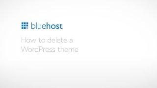 How to delete a theme in WordPress