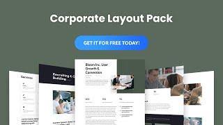 Get a FREE Corporate Layout Pack for Divi
