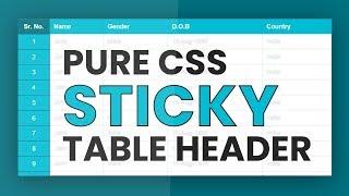 Pure CSS Sticky Table Header