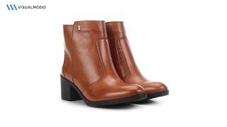 Bota Couro Santa Lolla Cano Baixo Salto Baixo Caramelo Unboxing