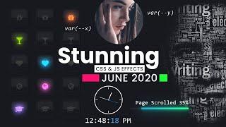 Stunning CSS & Javascript Effects | June 2020