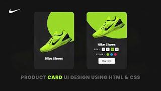 CSS Creative Product Card UI Design | E-commerce Card Using Html5 & CSS3