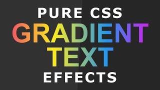 Pure Css Gradient Text Effects - CSS Text Effects - Html5 Css3 Tips and Tricks