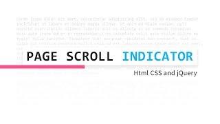 Page Scroll Progress Indicator using Html CSS and jQuery