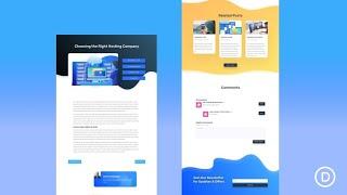 Get a FREE Blog Post Template for Divi's Hosting Company Layout Pack