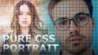 Pure CSS Vector Dot Portrait Effects | Just For Fun