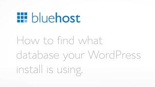 How to find which database your WordPress install is using.