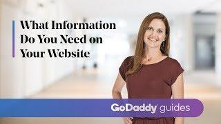 What Information Do You Need on Your Website?