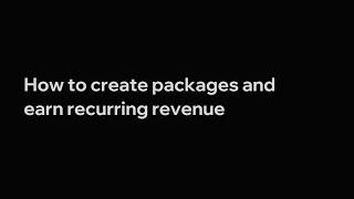 How to create packages and earn recurring revenue | Wix