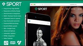 Sport WordPress Theme Home-Page Presentation - Health Responsive Site builder Template