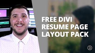 Free Divi Download: Resume Layout Pack
