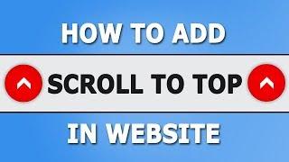 Scroll to Top in website | HTML CSS Jquery