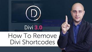 How To Remove Divi Shortcodes When Changing WordPress Themes
