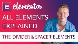 Divider and Spacer Elements Tutorial | Elementor