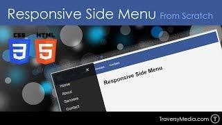 Responsive HTML & CSS Side Menu From Scratch