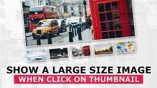 Show a Large Size Image When Click On Thumbnail With Javascript - Simple jQuery Photo Gallery