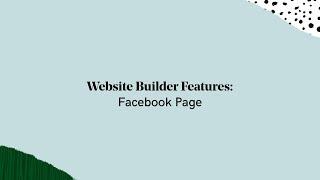 GoDaddy Website Builder Feature: Facebook Page