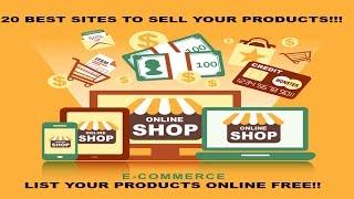 20 Best Websites To Sell Your Products! The Best Websites To Sell Online !