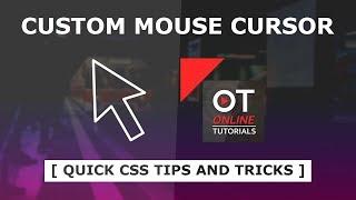 How to Create Custom Cursor Using Html and CSS - Custom Mouse Cursor in CSS - Quick Tips and Tricks