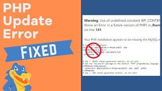 How To Fix "MySQL Extension" Error from MultiPHP Update - HostGator cPanel