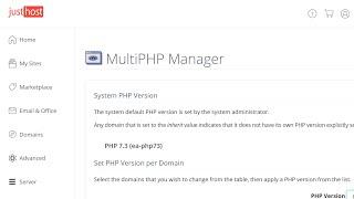 How To Update Website Server PHP Version Using JustHost?