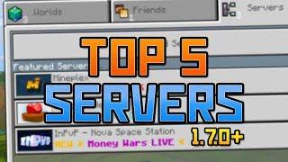 TOP 5 SERVERS For Minecraft PE (1.7+) - ALL NEW GAME MODES & MORE!!! - Minecraft Pocket Edition