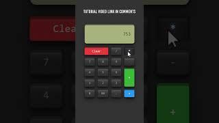 How to Make Calculator using Html CSS and Javascript #shorts