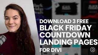 Download 3 FREE Black Friday Countdown Landing Pages for Divi