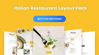 Get a FREE Italian Restaurant Layout Pack for Divi