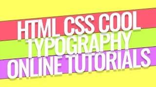 Creative CSS3 Typography 2 - Html5 Css3 Cool Text Typography - Pure HTML CSS Tutorials