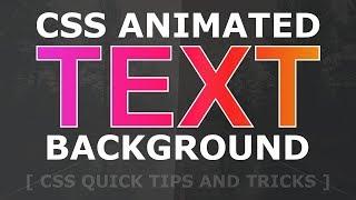 Animated Gradient on Text in CSS Using background-clip text - Text Background Animation Effects