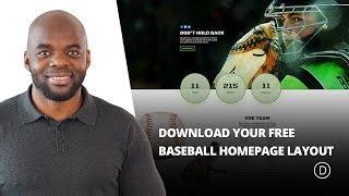Download Your Free Baseball Homepage Layout