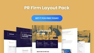 Get a FREE PR Firm Layout Pack for Divi