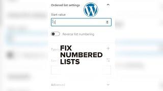Finally Fix Numbered List in WordPress