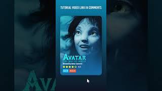 Avatar | Movie Card UI Design in Html & CSS with Cool Hover Effects #shorts