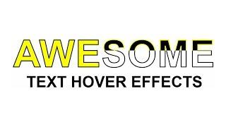 Text Hover Effects - Tutorials Will Be Coming Soon HD