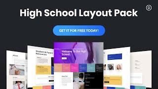 Get a FREE High School Layout Pack for Divi