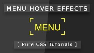 Cool CSS Menu Hover Effects - Html5 Css3 Hover Effect Tutorial