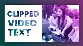Pure CSS Clipped Text Video Banner | Knockout Text in CSS using Mix-blend-mode Filter