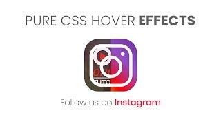 Pure CSS Hover Effects | Follow Us on Instagram | Online Tutorials