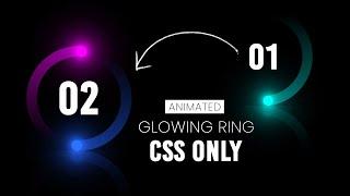 CSS Animation Effects | Html CSS Only Glowing Ring 02
