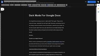 How To Enable Dark Mode In Google Documents?