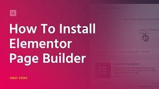 How to Install Elementor 2018