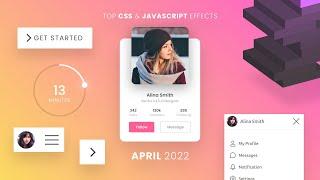 Top CSS & Javascript Animation & Hover Effects | April 2022