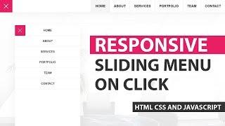 Responsive Sliding Menu With HTML CSS And Javascript