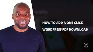 How to Add a One Click WordPress PDF Download Using Divi