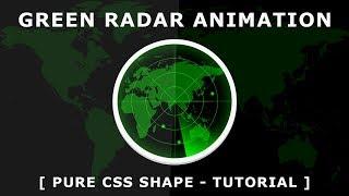 CSS Animated Radar - Pure CSS Shape - Css Animation Effects - Tutorial